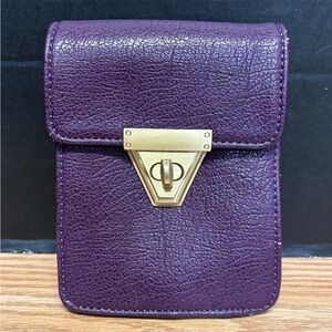 SR Purple Crossbody Mini Bag with Gold Chain Crossbody Strap #4209